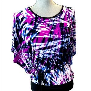 Isabella Rodriguez Purple Batwing Top Small New